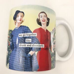 Anne Taintor Vintage Women Drunk And Disorderly Graphic Mug